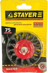 Щетка дисковая Stayer 35115-075_z01,  75мм, по дереву, металлу