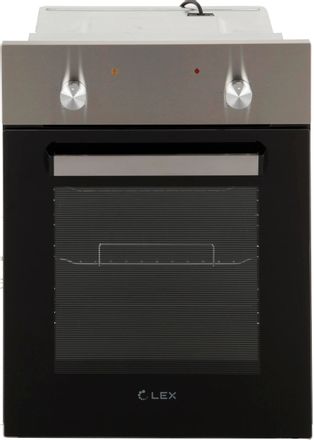 Духовой шкаф электрический LEX EDM 4540 IX, 58л, дверца с 2 стеклами, нержавеющая сталь/черный