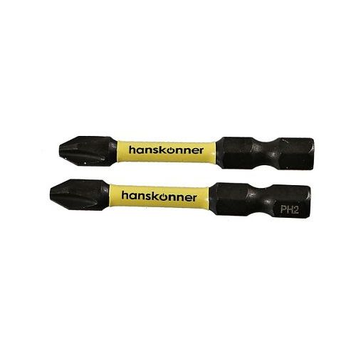 Бита HANSKONNER HPH2-50-2T, шестигранный (1/4HEX — E), 2шт