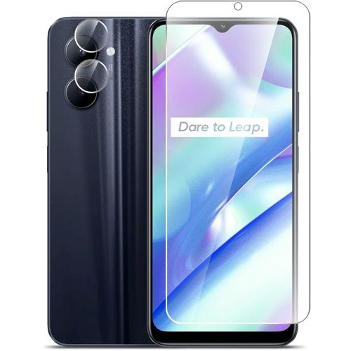 Защитное стекло для экрана и камеры BORASCO для Realme C33 антиблик, гибридная, 1 шт [71119]