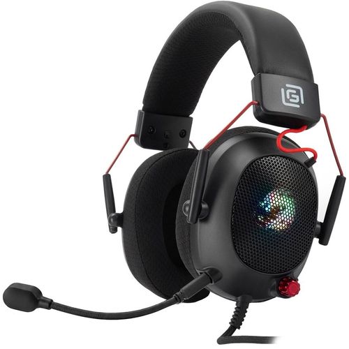Гарнитура игровая Oklick HS-L305G, мониторные, черный / красный [2060511]
