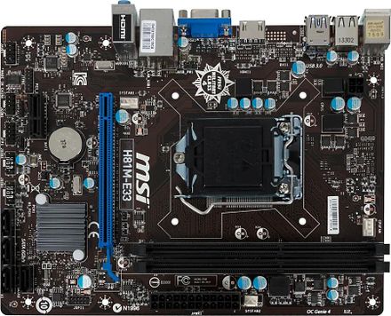Материнская плата MSI H81M-E33, LGA 1150, Intel H81, mATX, Ret