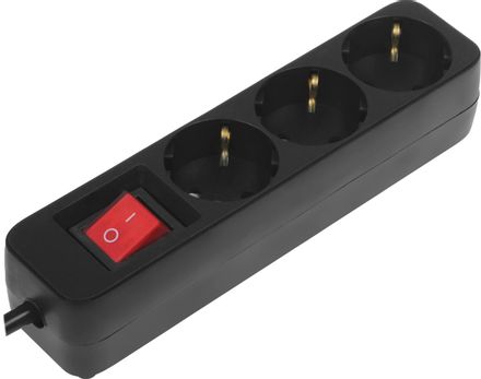 Сетевой фильтр Ritmix RM-230K, 2м, черный