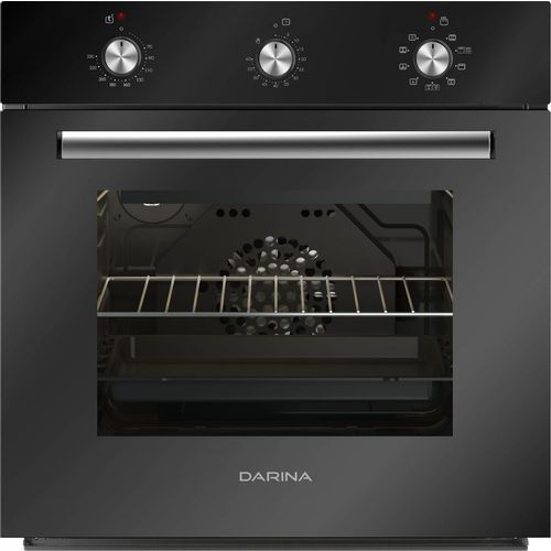 Духовой шкаф электрический Darina 1U BDE 111 707 At, 50л, дверца с 3 стеклами, антрацит/стекло черное