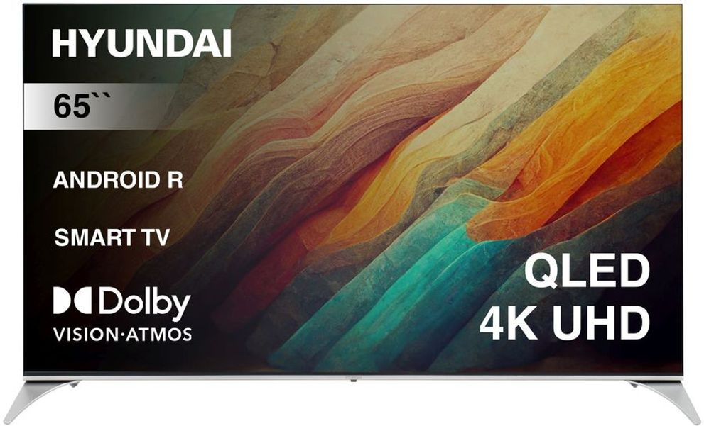 65" Телевизор Hyundai H-LED65QBU7500, QLED, 4K Ultra HD, черный, СМАРТ ТВ, Android