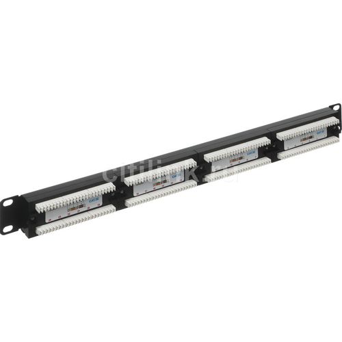 Патч-панель NTSS (NTSS-PP-1U-24-UTP-RJ45-5E-D) 19" 1U 24xRJ45 кат.5E UTP