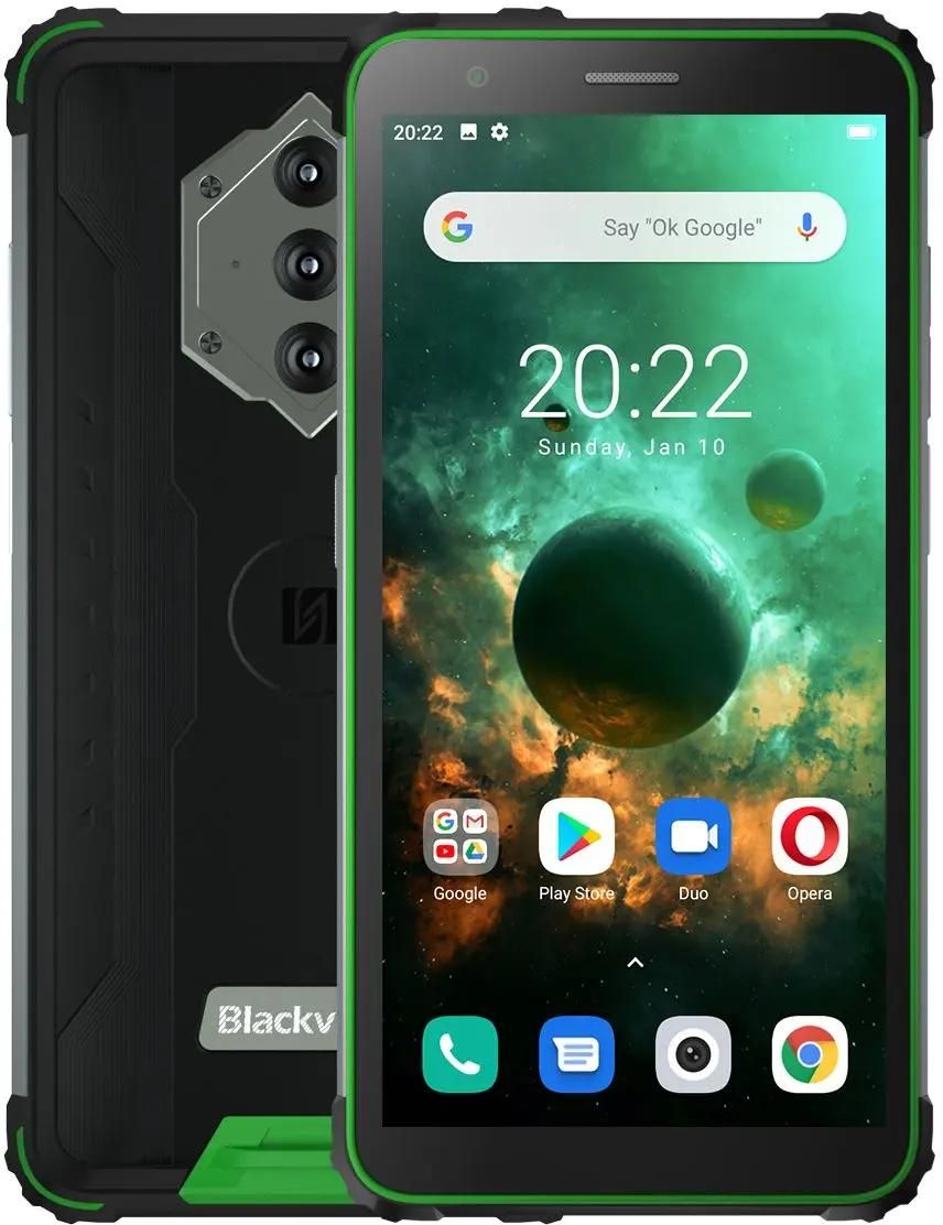 Смартфон BLACKVIEW BV6600 4/64Gb, черный / зеленый – купить в Ситилинк |  1627690