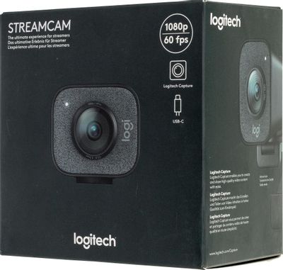 Web-камера Logitech StreamCam, черный/серый [960-001281] – купить