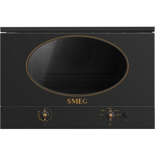 Встраиваемая микроволновая печь SMEG Coloniale MP822NAO, 23л, 850Вт, антрацит