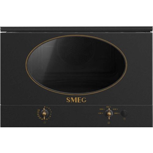 Встраиваемая микроволновая печь SMEG Coloniale MP822NAO, 23л, 850Вт, антрацит