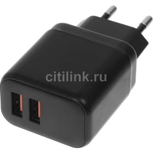 Сетевое зарядное устройство BORASCO 2xUSB-A, USB-C, 15Вт, 3A, черный [52581]