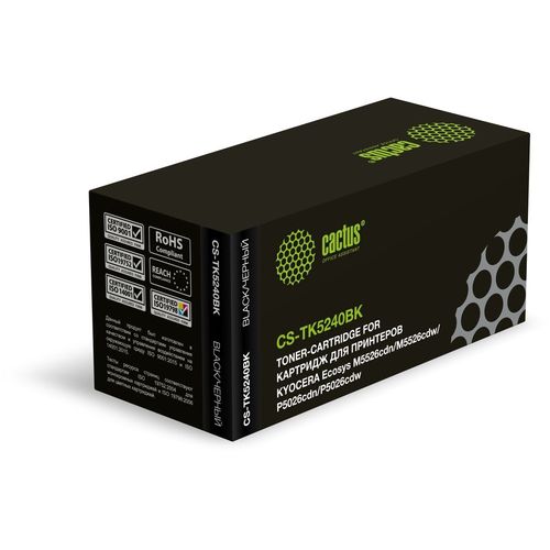 Картридж Cactus CS-TK5240BK, TK-5240BK, черный / CS-TK5240BK