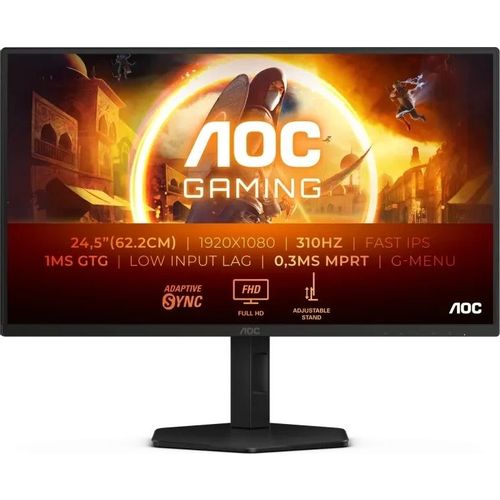 24.5" Монитор AOC 25G4SXU, 1920x1080, Fast IPS, 300Гц, 2хHDMI, 1хDP, черный