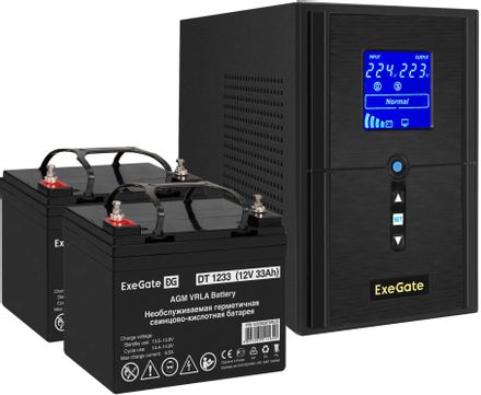 ИБП EXEGATE SineTower SZ-1000.LCD.AVR.2SH.1C13.USB,  1000ВA [ex296791rus]