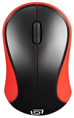 Мышь Oklick 605SW, оптическая, беспроводная, USB, черный и красный [384110]