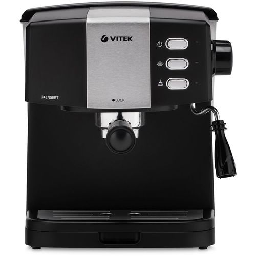 Кофеварка Vitek VT-1523, рожковая, черный /серебристый