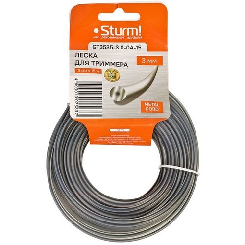 Леска для триммеров STURM! GT3535, 3мм, 15м [gt3535-3.0-0a-15]