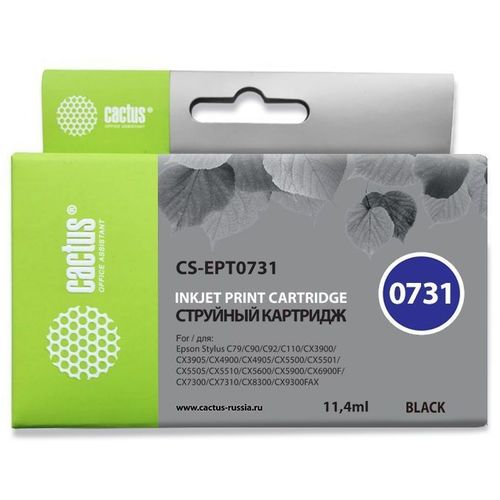 Картридж Cactus CS-EPT0731, T0731, черный / CS-EPT0731