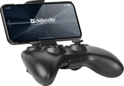 Геймпад беспроводной Defender CodX черный, держатель для смартфона ...