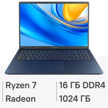 Изображение товара Ноутбук MAIBENBEN M657 16 IPS AMD Ryzen 7 16ГБ SSD 1ТБ Linux синий