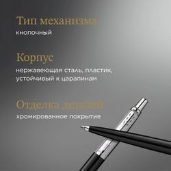 Ручка шариковая Parker Jotter Originals K60 Black CT чернила синий блистер