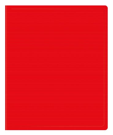 Папка на кольцах Бюрократ ДеЛюкс DL0740/2RED,  2шт колец,  О-образные,  A4,  32мм корешок,  пластик,  0.7мм,  красный