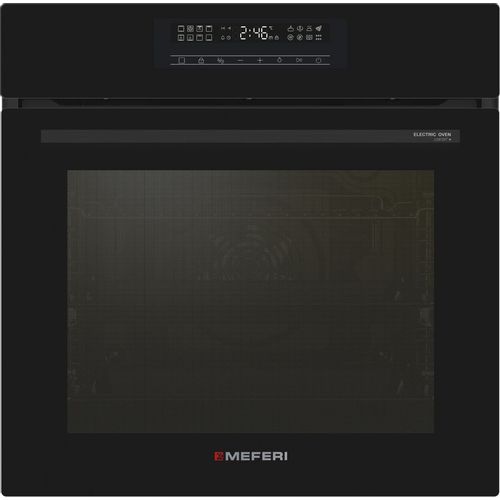 Духовой шкаф электрический MEFERI Comfort Plus MEO6016BK, 80л, дверца с 3 стеклами, черный/нержавеющая сталь