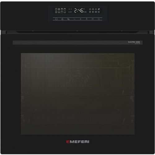 Духовой шкаф электрический MEFERI Comfort Plus MEO6016BK, 80л, дверца с 3 стеклами, черный/нержавеющая сталь