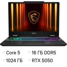 Изображение товара Игровой ноутбук MSI Cyborg 15 B2RWEKG-236XRU 15.6 IPS Intel Core 5 NVIDIA RTX 5050 16ГБ SSD