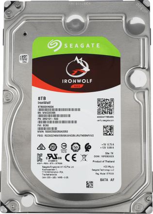 8ТБ Жесткий диск Seagate Ironwolf ST8000VN004, SATA III, 3.5