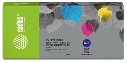 Картридж Cactus CS-EPT01D300, T01D3, пурпурный пигментный / CS-EPT01D300