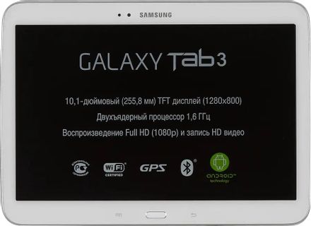 10.1" Планшет Samsung Galaxy Tab 3 GT-P5200 16 GB Z2560 3G, 1280 x 800, Android 4.2, белый [gt-p5200zwamgf]