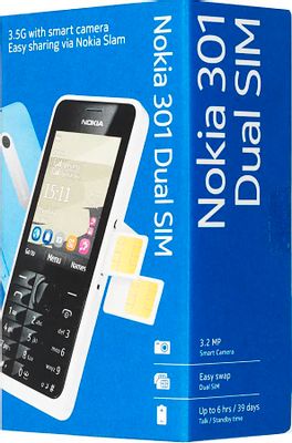 Обзор Товара Сотовый Телефон Nokia 301 Dual Sim Черный (782693) В.