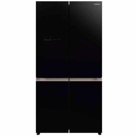 Холодильник трехкамерный Hitachi R-WB720PUC1 GCK Side by Side, инверторный, черный