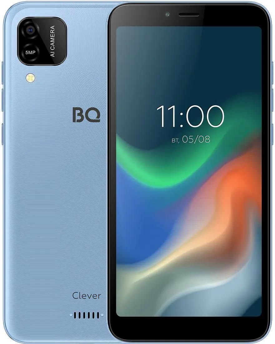 Смартфон BQ Clever 3/16Gb, 5765L, небесно-голубой – купить в Ситилинк |  1977371