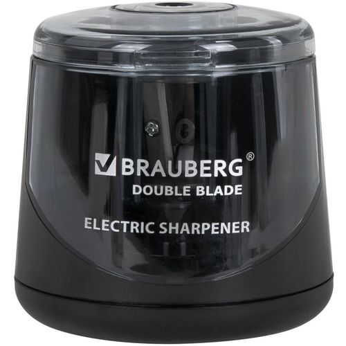 Точилка для карандашей BRAUBERG электрическая, черный [271336]