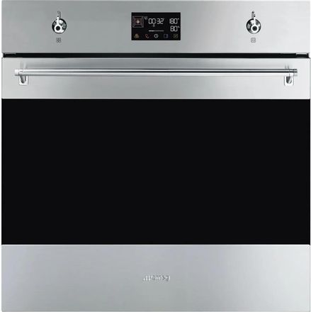 Духовой шкаф электрический SMEG Classica SO6302S3PX, 67л, дверца с 3 стеклами, серебристый