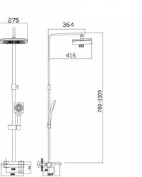 Душевая система для ванны MIXLINE Стандарт А 553214, хром [МЛ2409/ML2409]