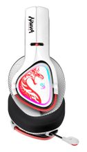 Гарнитура игровая A4TECH Bloody MR720,  Bluetooth/радио, белый  / красный