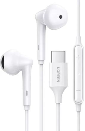 Наушники UGREEN EP101, USB Type-C, вкладыши, белый [60700]