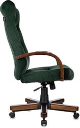 Кресло руководителя Бюрократ T-9928Walnut, ткань, до 200кг, зеленый