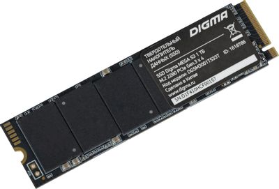 SSD накопитель Digma Mega S3 DGSM3001TS33T 1ТБ, M.2 2280, PCIe 3.0 x4,  NVMe,  M.2,  rtl
