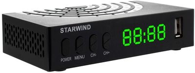 Обзор товара ресивер DVB-T2 StarWind CT-220, черный(плохая упаковка ...