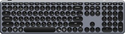 Клавиатура KEYCHRON B5P-K1-RU, беспроводная, USB, Bluetooth/Радиоканал, ножничная, заводское нанесение кириллицы, темно-серый
