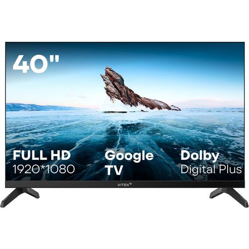 40″ Телевизор Vitek VT-40FBS310 FULL HD, СМАРТ ТВ, Google TV, черный