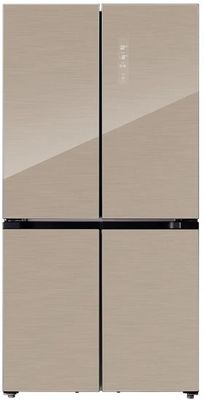 Холодильник трехкамерный LEX LCD505GIGID Side by Side, инверторный золотистый