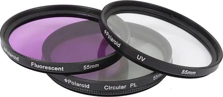Набор фильтров Polaroid UV+CPL+FLD 55мм