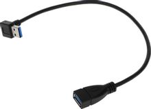 Изображение товара Переходник USB 3.0  A мужской угловой к USB 3.0 A женскому 0.33м