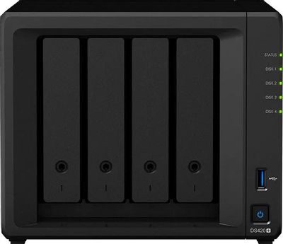 Сетевое хранилище NAS Synology Original DS420+ 4-bay настольный Celeron  J4025 – купить в Ситилинк | 1691154