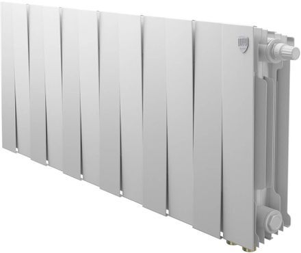 Радиатор биметаллический ROYAL THERMO Pianoforte 300 VR80, 12 секций, нижнее правое подключение, белый